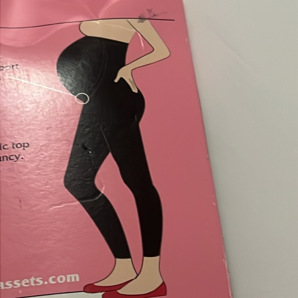 NWT SARA BLAKELY MARVELOUS MAMA MATERNITY GRAY OPAQUE LEGGINGS THIGHTS SIZE 4